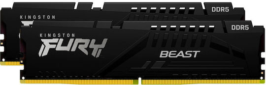 Kingston Fury Beast DDR5 64GB RAM with 2x32GB Modules and Speed 6400 for Desktop KF564C32BBEK2-64 vue 7