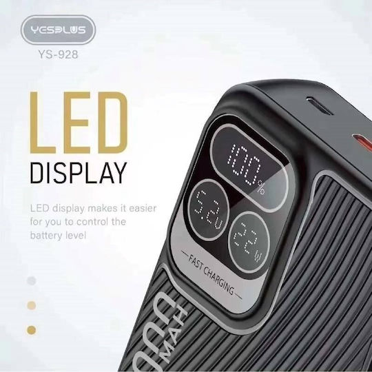 Yesplus YS-927 Power Bank 10000mAh 22.5W Power Delivery Black view 3