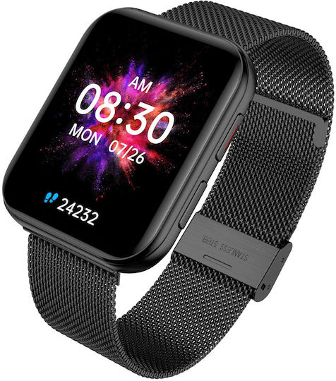 Garett GRC MAXX Smartwatch with Heart Rate Monitor (Black Steel) view 3