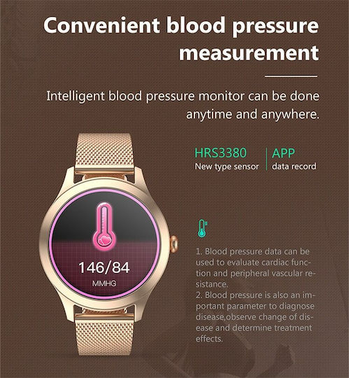 KW10 Pro 42mm Smartwatch with Heart Rate Monitor (Gold) view 8