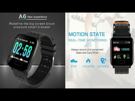 A6 Smartwatch with Heart Rate Monitor (Red) Ansicht 3