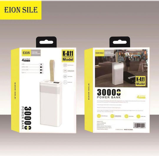 Eion K-a11 Power Bank 30000mAh White view 2
