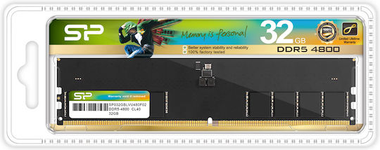 Silicon Power DDR5 with Module 1x32GB and Speed 4800 for Desktop SP032GBLVU480F02 view 2