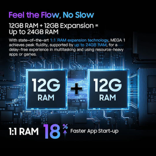 BlackView Mega 1 4G 11.5" Tablet (12GB/256GB) Sky Blue view 4