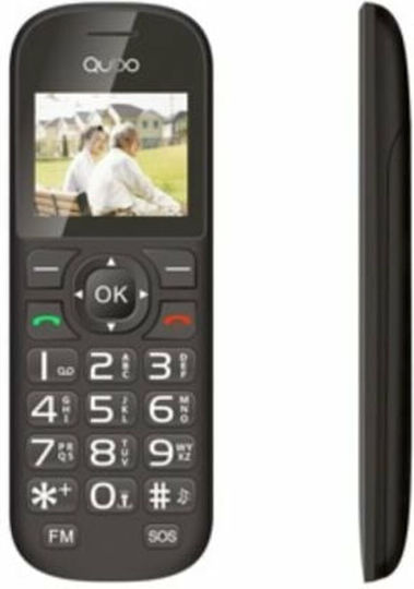 Qubo D-1803BK Dual SIM Mobile Mobile with Large Buttons Black view 1