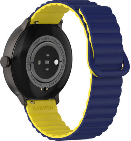 Canyon Jacky SW-69 Waterproof Smartwatch with Heart Rate Monitor (Blue-Yellow) view 4