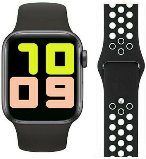 T55 Smartwatch with Heart Rate Monitor (Black / White) view 2