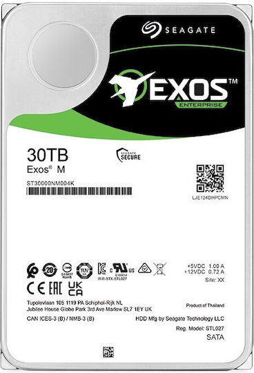 Seagate Exos M 30TB HDD Hard Drive 3.5" SATA III 7200rpm with 512MB Cache for Server ST30000NM004K view 5