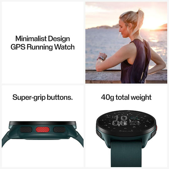 Polar Pacer 45mm Smartwatch with Heart Rate Monitor (Deep Teal) view 6