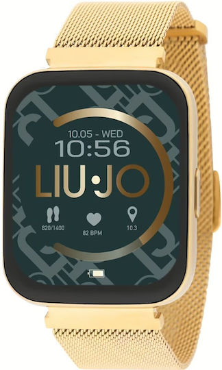 Liu Jo Voice Stainless Steel 42mm Smartwatch with Heart Rate Monitor (Gold) view 2