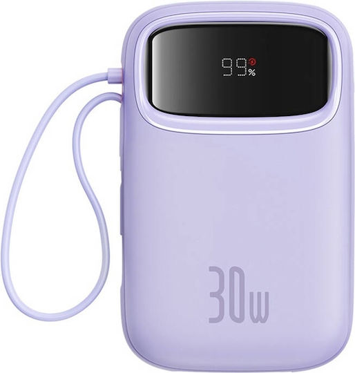 Baseus QPow 2 Power Bank 10000mAh 30W with USB-A Port and USB-C Port Purple