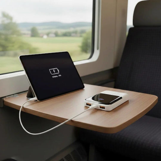 everActive EB-10Q Power Bank 10000mAh 22.5W with 2 USB-A Ports and USB-C Port White view 8