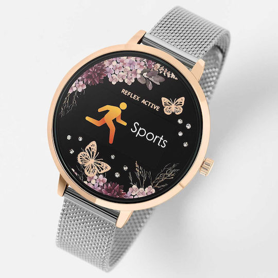 Reflex Active Series 03 Stainless Steel 38mm Smartwatch (Pink Silver Garden) vue 2