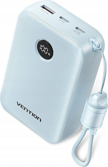 Vention Power Bank 20000mAh 22.5W with USB-A Port and USB-C Port Blue