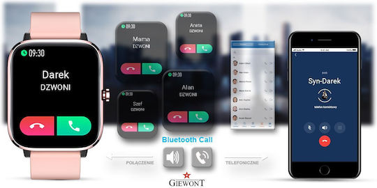 Giewont 230-1 Smartwatch with Heart Rate Monitor (Pink) view 4