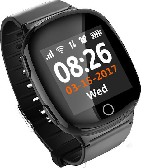 GPS Tracker K30 Smartwatch with SIM and Heart Rate Monitor (Black)