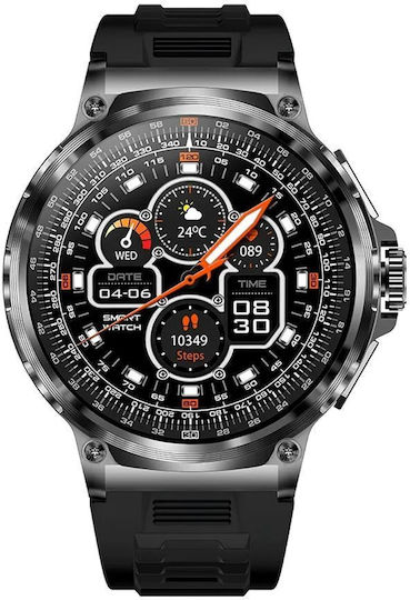 Aoke V69 Smartwatch with Heart Rate Monitor (Black Case / Black Silicone Strap) view 7