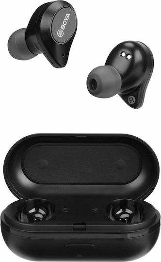 Boya BY-AP1 In-ear Bluetooth Handsfree Earphones with Charging Case Black view 1