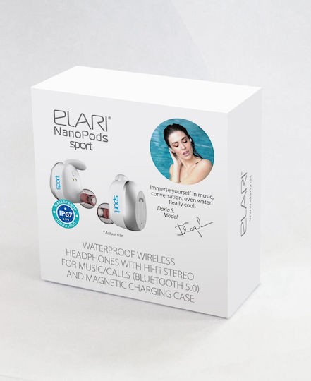 Elari NanoPods Sport In-ear Bluetooth Handsfree Earphones with Sweat Resistance and Charging Case White view 3