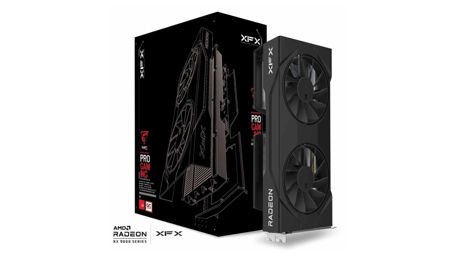 XFX Radeon RX 9060 XT 16GB GDDR6 Swift OC Gaming Edition Graphics Card RX-96TSW16BQ