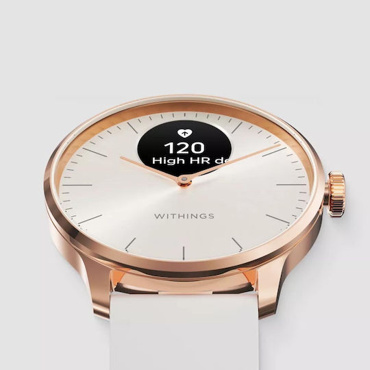 Withings ScanWatch Light Stainless Steel 37mm Waterproof with Heart Rate Monitor (Sand) vue 6