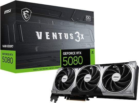MSI GeForce RTX 5080 16GB GDDR7 Ventus 3X OC Plus Graphics Card view 1