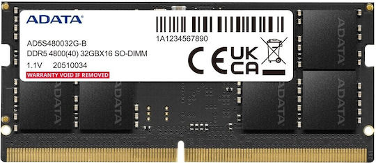 Adata DDR5 with Module 1x32GB and Speed 2400 for Laptop AD5S480032G-S view 4