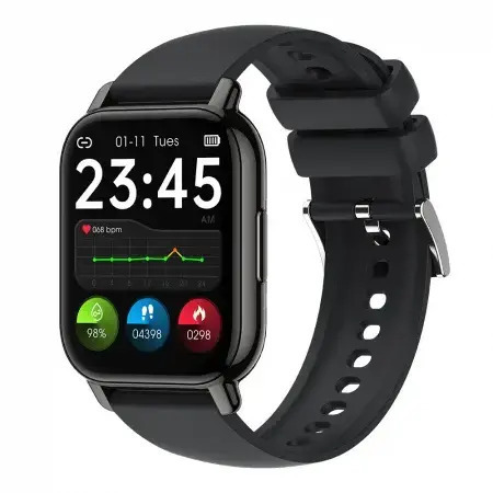 Tio P66 Smartwatch with Heart Rate Monitor (Black) view 3