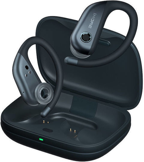 1More Fit Open Earbud Bluetooth Handsfree Earphones with Sweat Resistance and Charging Case Gray