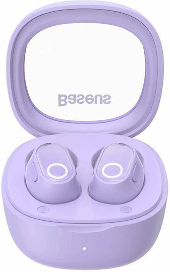 Baseus Bowie Wm02 Tws In-ear Bluetooth Handsfree Earphones with Charging Case Purple vue 3