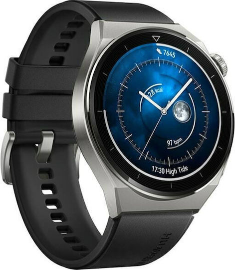 Huawei Watch GT 3 Pro Titanium 46mm Waterproof with Heart Rate Monitor (Black) view 6