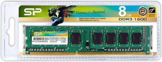 Silicon Power DDR3 with Module 1x8GB and Speed 1600 for Desktop SP008GBLTU160N02 Ansicht 3