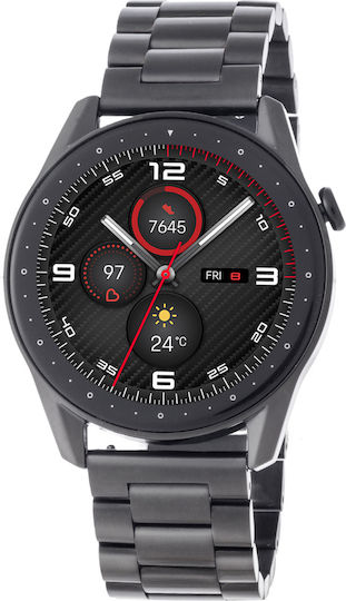 3Guys 3GW4652 45mm Smartwatch with Heart Rate Monitor (Black)