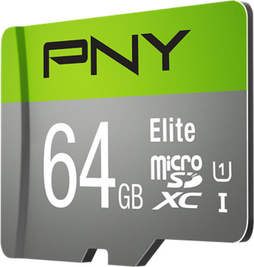 PNY Elite microSDXC 64GB U1 UHS-I 100MB/s with Adapter view 3