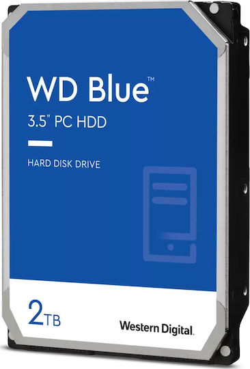 Western Digital Blue 2TB HDD Hard Drive 3.5" SATA III 7200rpm with 256MB Cache for Desktop WD20EZBX