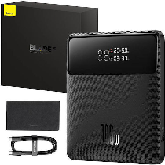 Baseus Blade HD Edition Power Bank 20000mAh 100W with 2 USB-A Ports and 2 USB-C Ports Black