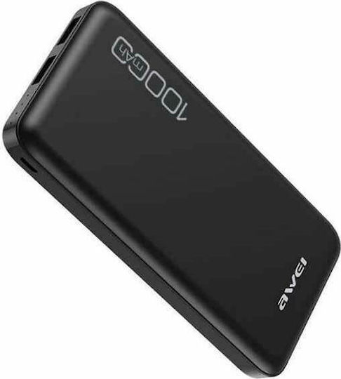 Awei P28K Power Bank 10000mAh with 2 USB-A Ports Black vista 8