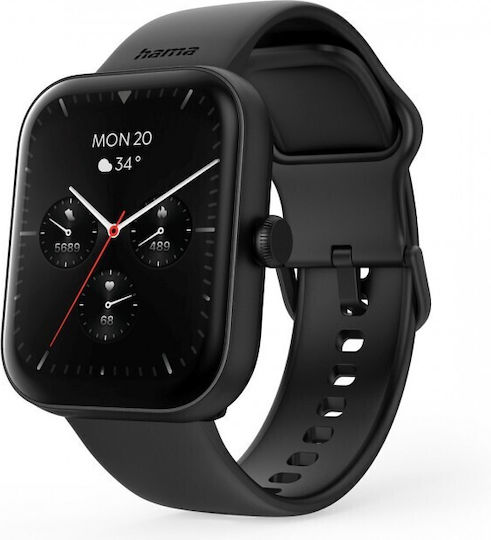 HAMA 5000 47mm Smartwatch with Heart Rate Monitor (Black) view 1