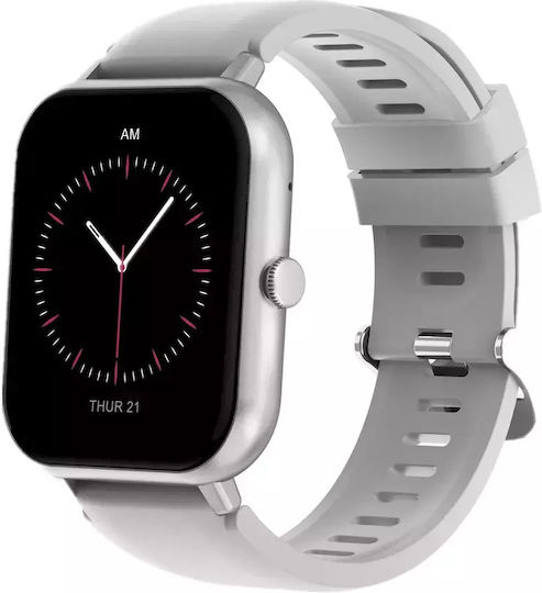 Nubi Zl54 Smart Watch Bluetooth Call Pulse Heart Rate Monitoring Sleep Oxygen Level Notifications Silver