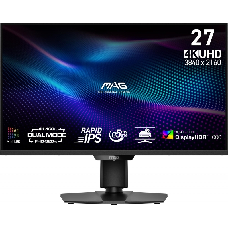 MSI MAG 274UPDF E16M IPS HDR Gaming Monitor 27" 4K 3840x2160 160Hz with Response Time 0.5ms GTG view 1
