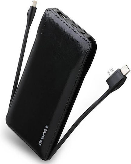Awei P51K Power Bank 10000mAh with USB-A Port Black