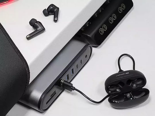 Tracer T10 In-ear Bluetooth Handsfree Earphones with Charging Case Black view 7