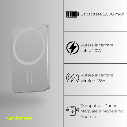 Voltres MagSafe Power Bank 5000mAh 20W with USB-C Port view 2
