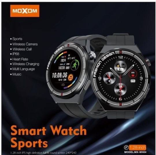 Moxom Sports Waterproof Smartwatch with Heart Rate Monitor (Black) vue 3