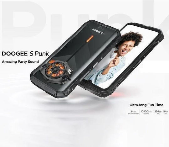 Doogee S Punk Dual SIM (6GB/256GB) Resistant Smartphone Mobile Black view 6