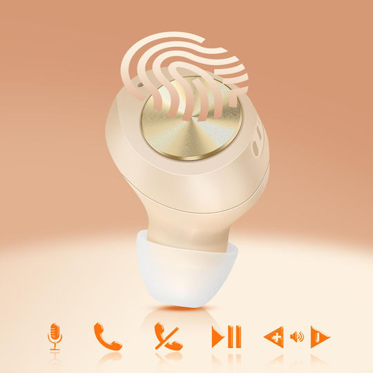 LinQ R9566 In-ear Bluetooth Handsfree Earphones Beige view 2