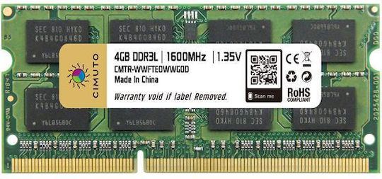 Cimuto DDR3L Memory RAM With 1x4GB Module And 1600 Speed For Laptop DXZJSVMBM vista 2