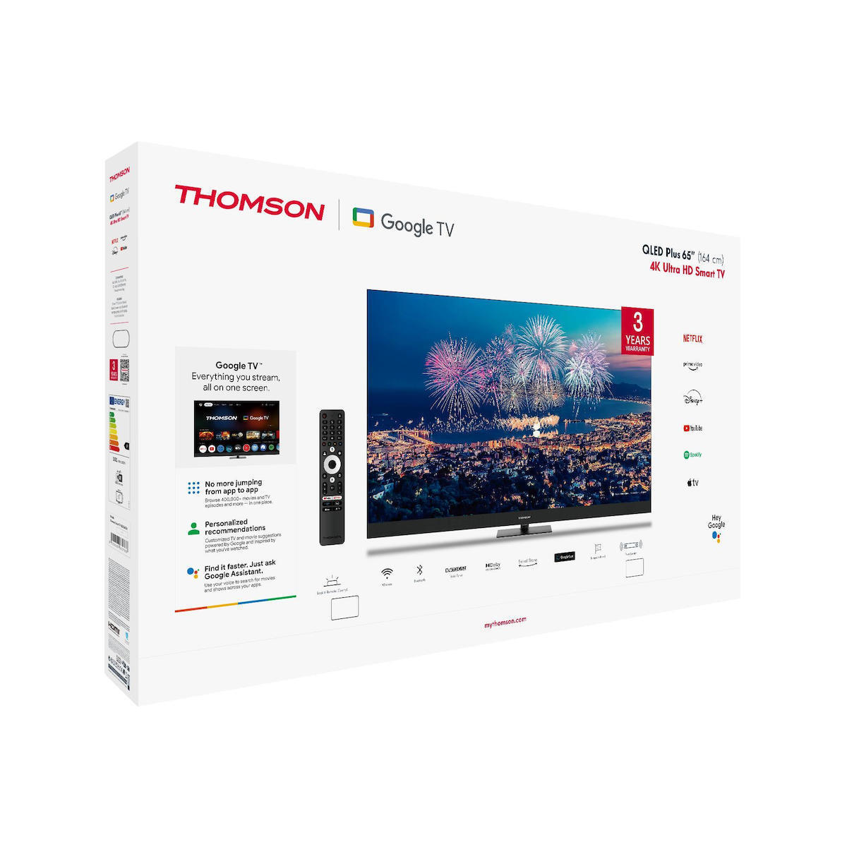 Thomson Smart Television 65" 4K UHD QLED 65QG6C14 HDR (2021) view 2