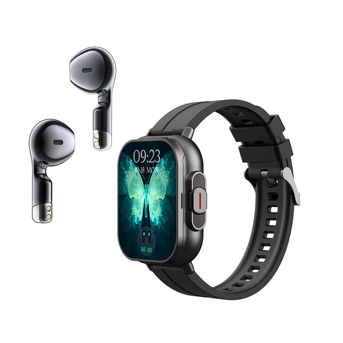LD1 Aluminum Smartwatch with Heart Rate Monitor Black view 3