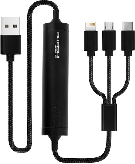 Akashi Power Bank 2600mAh Black view 2